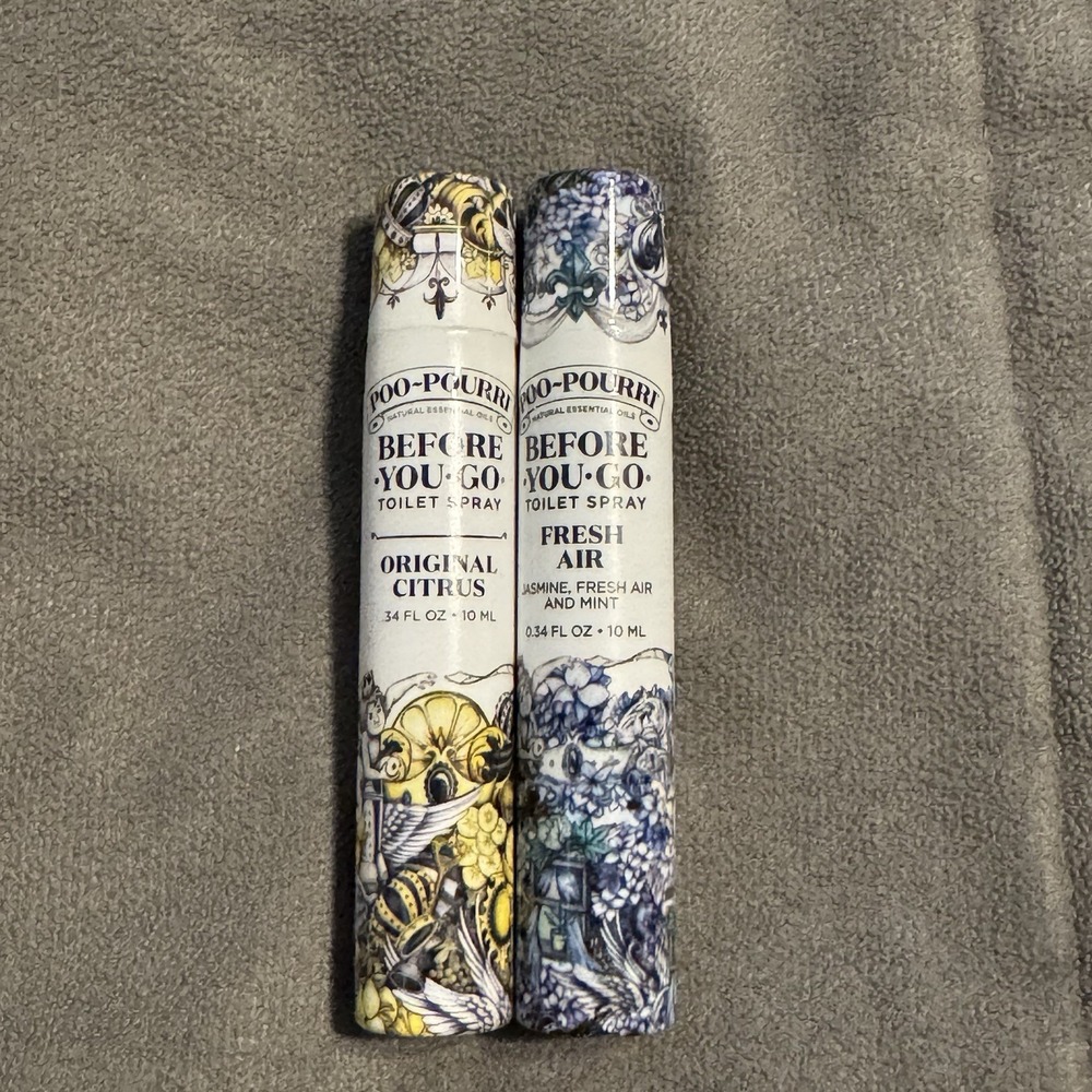 2 Poo-Pourri Before-You-Go sprays Original Citrus‎ & Fresh Air